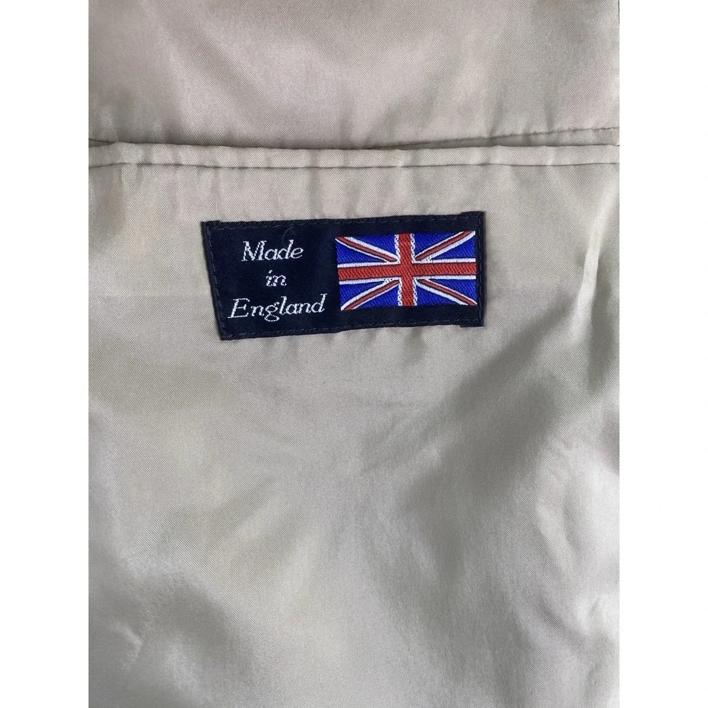 Alexandre Of England Suit 42 S Beige Trevira Cotton Designer Jacket Pants 32x25